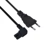 Maitinimo laidas SAVIO CL-144, 3 m, kampuotas 2 kontaktų kištukas į IEC Type E lizdą, juodas