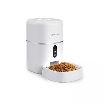 Automatinis šėrimo įrenginys gyvūnams Tellur TLL331461 su UltraHD kamera, 4 l, baltas