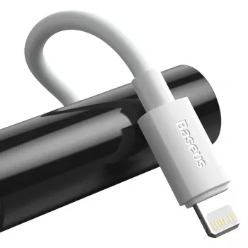 Baseus Simple Wisdom duomenų kabelių rinkinys USB-C į Lightning PD 20W (2 vnt.) 1,5 m baltas