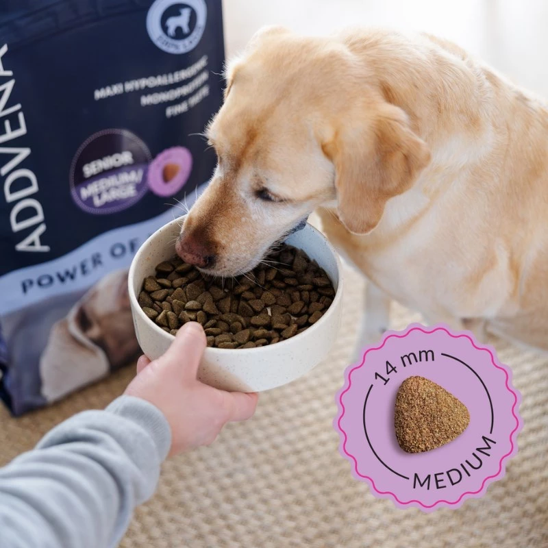 ADDVENA Power of Nature Senior Medium/Large ėriena - sausas šunų ėdalas - 10kg