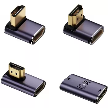 HDMI A tipo į HDMI A tipo adapterių rinkinys 4smarts 541489, pilkas, 4 vnt., 40 g