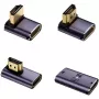 HDMI A tipo į HDMI A tipo adapterių rinkinys 4smarts 541489, pilkas, 4 vnt., 40 g
