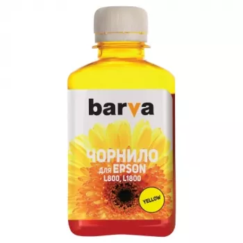 Suderinamas rašalo papildymo buteliukas Barva Epson T6734 L800/L810/L850/L1800 C13T67344A, geltonas