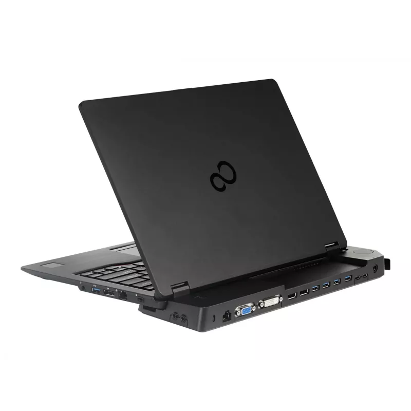 Fujitsu S26391-F1607-L219 Lifebook prievadų plėtiklis, VGA, 6x USB-A/C, raktu užrakinamas, 90 W kintamosios srovės maitinimo adapteris, ES