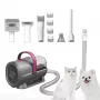 PETKIT DT5-EU kombinuotas siurblys ir plaukų kirpimo mašinėlė katėms ir šunims, juoda/violetinė
