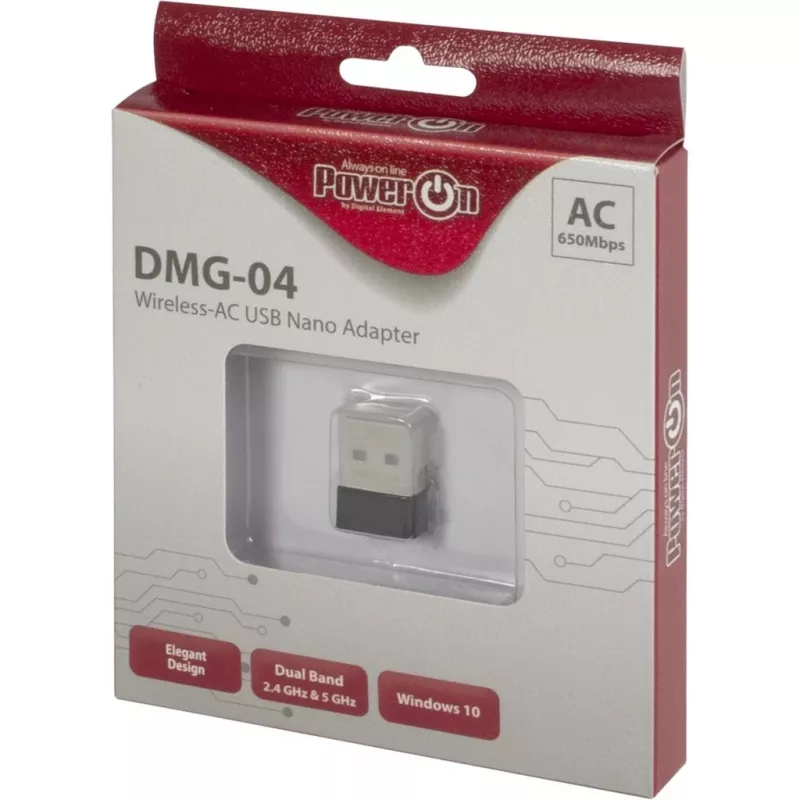 Inter-Tech USB 2.0 belaidis tinklo adapteris 650Mbps