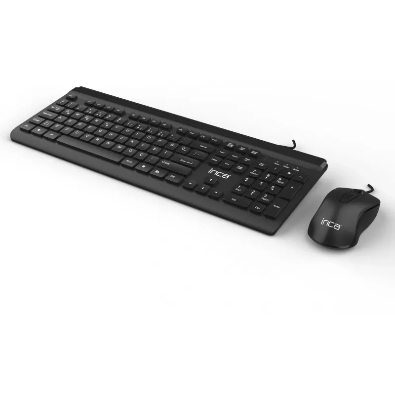 Inca IMK-377 klaviatūra ir pelė Office USB turkiška juoda