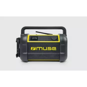 Nešiojamas radijo imtuvas Muse M-928 BTY su skaitmeniniu FM derintuvu, 20W, USB-C, juodai geltonas
