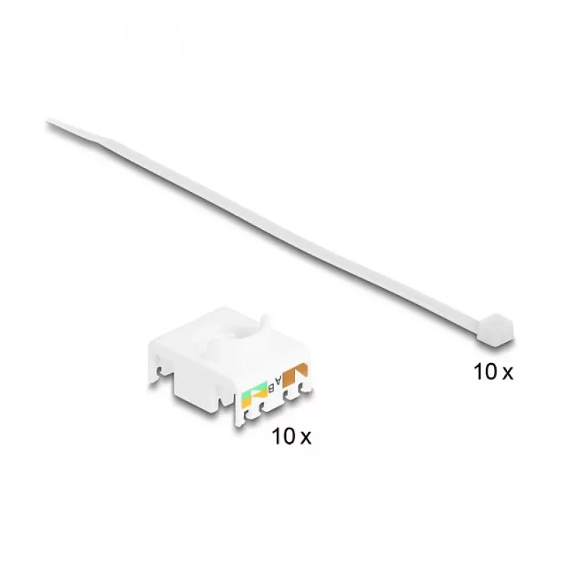 DeLOCK 88115 plokščias RJ-45 keystone modulis, raudonas, 10 vnt.