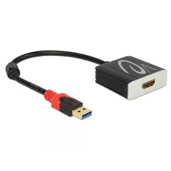 Vaizdo kabelio adapteris DeLOCK 62736 USB Type-A į HDMI 0,2 m Juodas