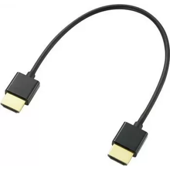 SpeaKa Professional HDMI jungiamasis kabelis 20,00 cm, garso grįžtamasis kanalas, paauksuoti kištukų kontaktai, juodas [1x HDMI kištukas - 1x HDMI kištukas] (SP-9076308)