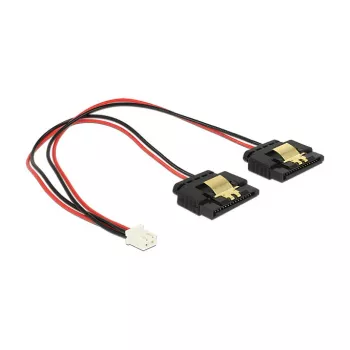 Vidinis maitinimo kabelis DeLOCK 85249 0,2 m Molex į 2 x SATA