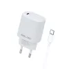 BELINE 20W USB-C įkroviklis su USB-C laidu, baltas