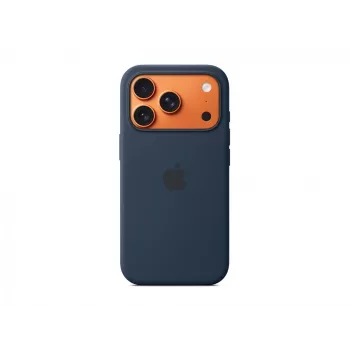 Silicone Dėklas Apple iPhone 17 Pro MagSafe Midnight Tamsiai Mėlynas