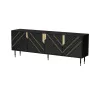 Komoda cama meble Cama 4D MOUNTAIN 204x40x72 cm – juoda/auksinė