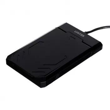 Korpusas HDD/SSD Unitek Y-3036, 2,5 colio SATA III, USB 3.2 Gen 1 (5 Gbit/s), UASP, integruotas USB-A laidas, juodas
