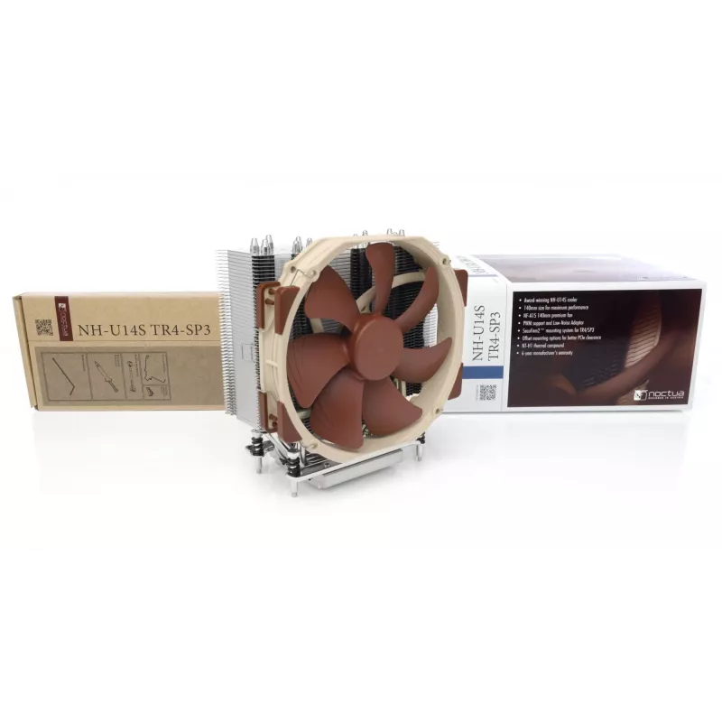 Aušintuvas procesoriui Noctua NH-U14S TR4-SP3 — 140 mm ventiliatorius, lizdas TR4/SP3, 165 mm aukštis, 1.03 kg