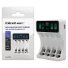 Įkroviklis baterijoms QOLTEC 50848 NiMH AAA (R03) ir AA (R6) elementams su LCD ekranu