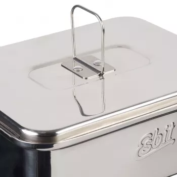 Virimo indų rinkinys stovyklavimui ESBIT CS1100ST – aliuminis ir nerūdijantis plienas, 1,1 l, 659 g, juoda/sidabrinė