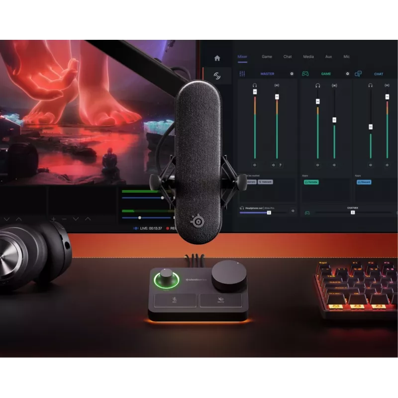 Laidininis PC mikrofonas Steelseries ALIAS PRO
