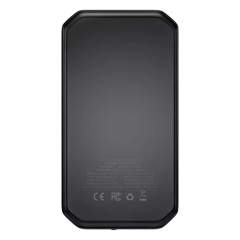 Baseus BS-CH001 - starterinis įrenginys, užvedimo stiprintuvas 10000 mAh 12V (1000 A / 500 A) su krokodilo spaustukais (juodas)