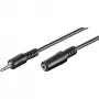 Wentronic Goobay 3,5 mm Jack ilginimo laidas, juodas, 2 m - 3,5 mm kištukas (3 kontaktai, stereo) > 3,5 mm lizdas (3 kontaktai, stereo) (50431)