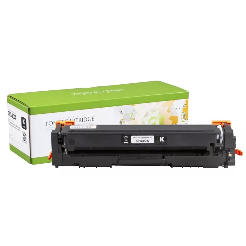 Suderinama Statinės Kontrolės HP kasetė Nr.203X juoda 3,2K (CF540X)/Canon CRG-054HK nauja lusta