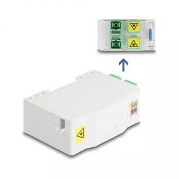 DeLOCK 88097 SC Simplex Baltas optinio pluošto prijungimo dėžutė