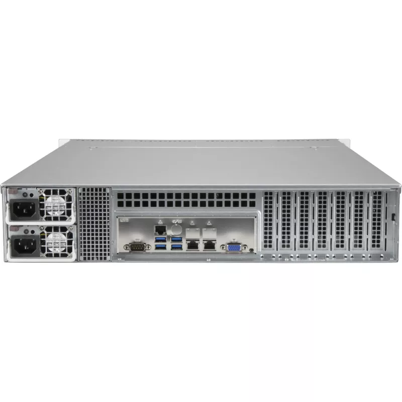 Supermicro SC825 BTQC-R1K23LPB – 2U stovo korpusas, patobulintas ATX, SATA/SAS, karštai keičiami diskai, 1200 W, juodas
