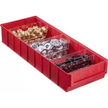 Dėžė saugojimui allit 456571 — plastikinis organizatorius 185×500×81 mm, raudona