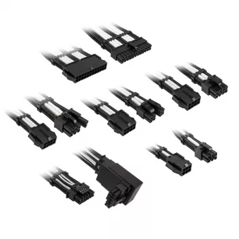 Laidinio prailginimo rinkinys Kolink COREPRO-EK-12VT2-BWH — 12V, 2×6-pin Type 2 jungtys