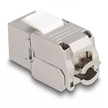 DeLOCK Keystone modulis RJ45 lizdas į LSA Cat.6A su LED sidabriškai baltas