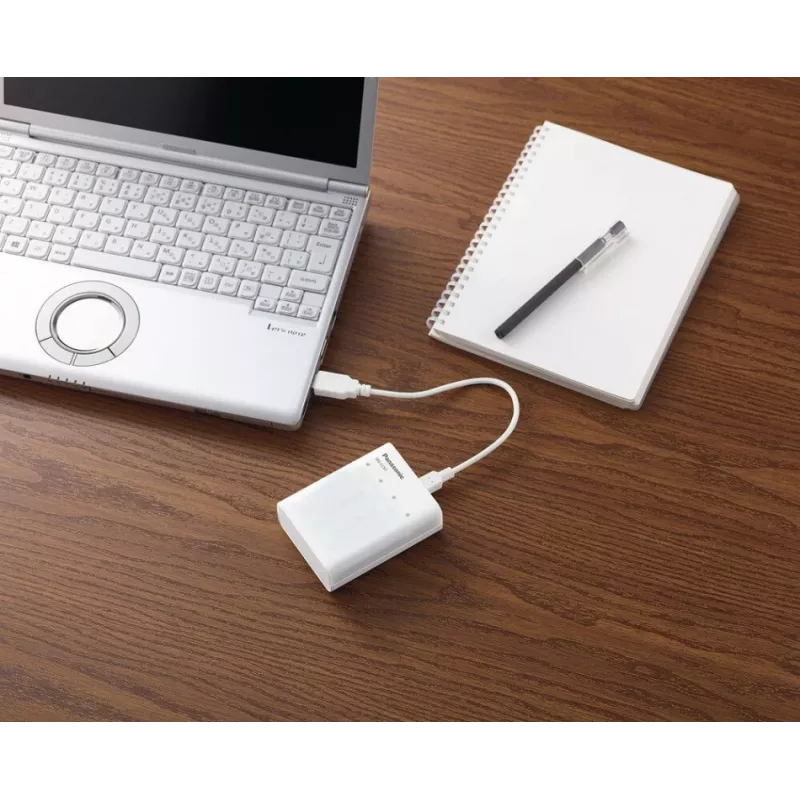 USB baterijų įkroviklis PANASONIC Eneloop Smartplus BQ-CC87 + 4x AA 2000 mAh (K-KJ87MCD40USB)