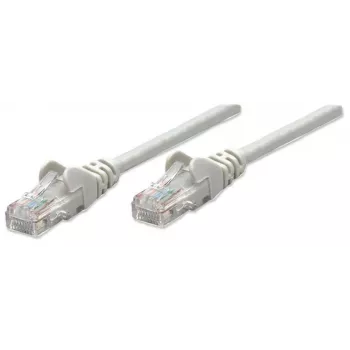 Intellinet tinklo jungiamasis laidas, Cat5e, 5 m, pilka, CCA, U/UTP, PVC, RJ45, auksuoti kontaktai, apsaugotas nuo užkliuvimo, su gaubtuvais, viso gyvenimo garantija