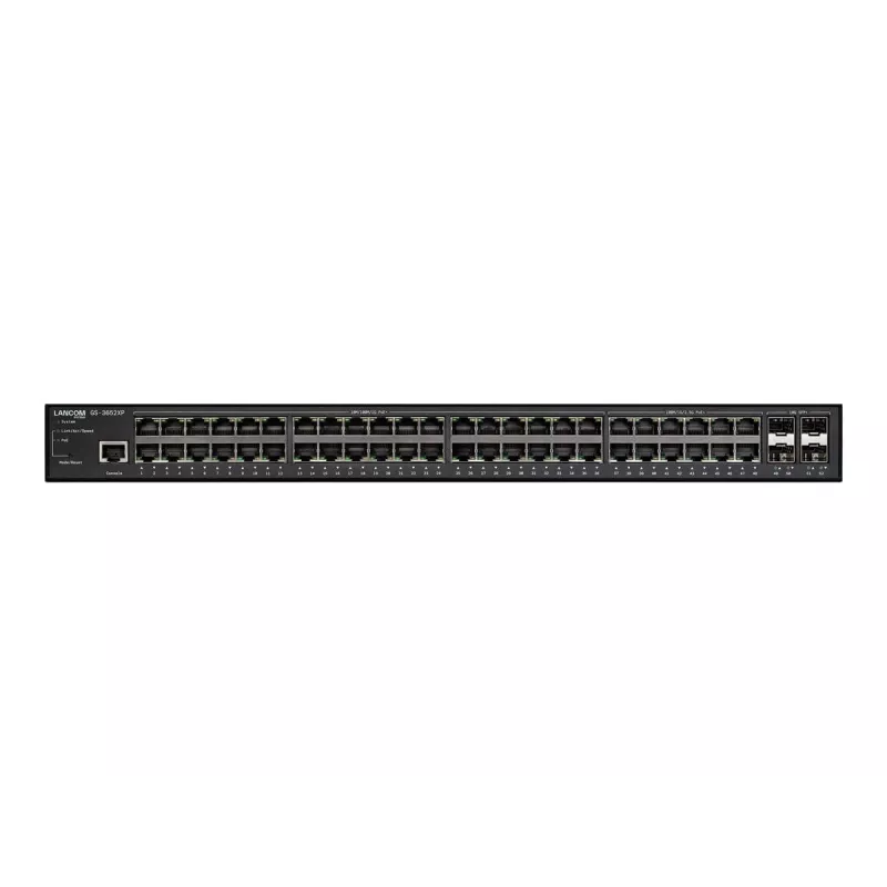 LANCOM GS-3652XP valdomas L3 2.5G Ethernet (100/1000/2500) Power over Ethernet (PoE) 1U juodas