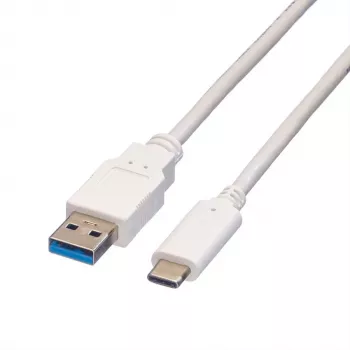 VALUE USB 3.0 laidas (A tipo kištukas) į USB Type C (C tipo kištukas) - 5 V - 900 mA - 50 cm - Baltas (11.99.9010)