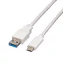 VALUE USB 3.0 laidas (A tipo kištukas) į USB Type C (C tipo kištukas) - 5 V - 900 mA - 50 cm - Baltas (11.99.9010)