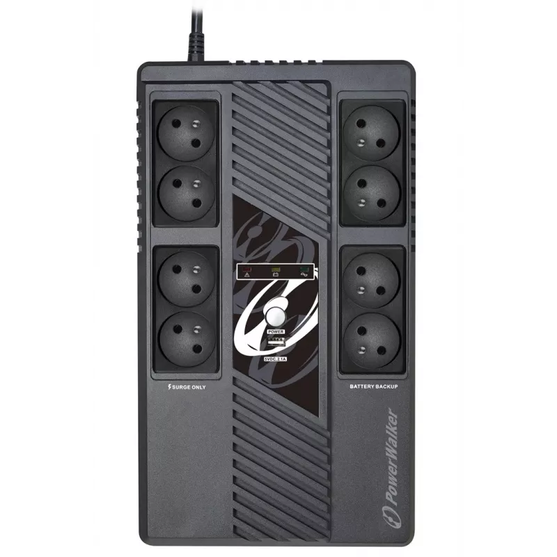PowerWalker VI 600 MS FR nepertraukiamo maitinimo šaltinis (UPS) linijinis interaktyvus 0.6 kVA 360 W 8 AC lizdai