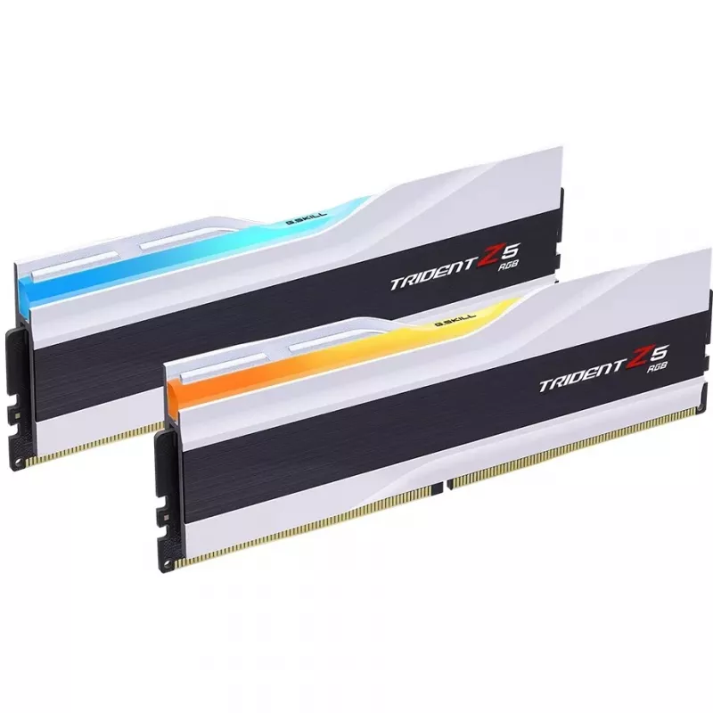 DIMM 64 GB DDR5-6000 (2x 32 GB) Dual-Kit, Arbeitsspeicher weiß, F5-6000J3636F32GX2-TZ5RW, Trident Z5 RGB, INTEL XMP