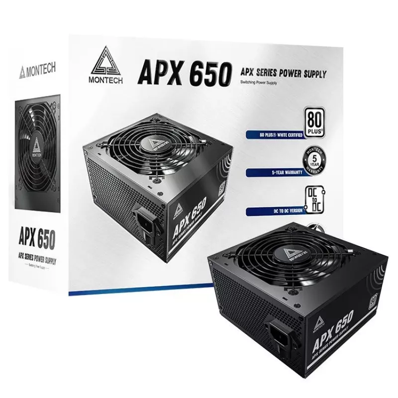 Montech APX650 maitinimo blokas 650 W 20+4 pin ATX ATX juodas