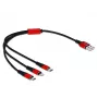 Delock 3 viename universalus įkrovimo kabelis - 30 cm