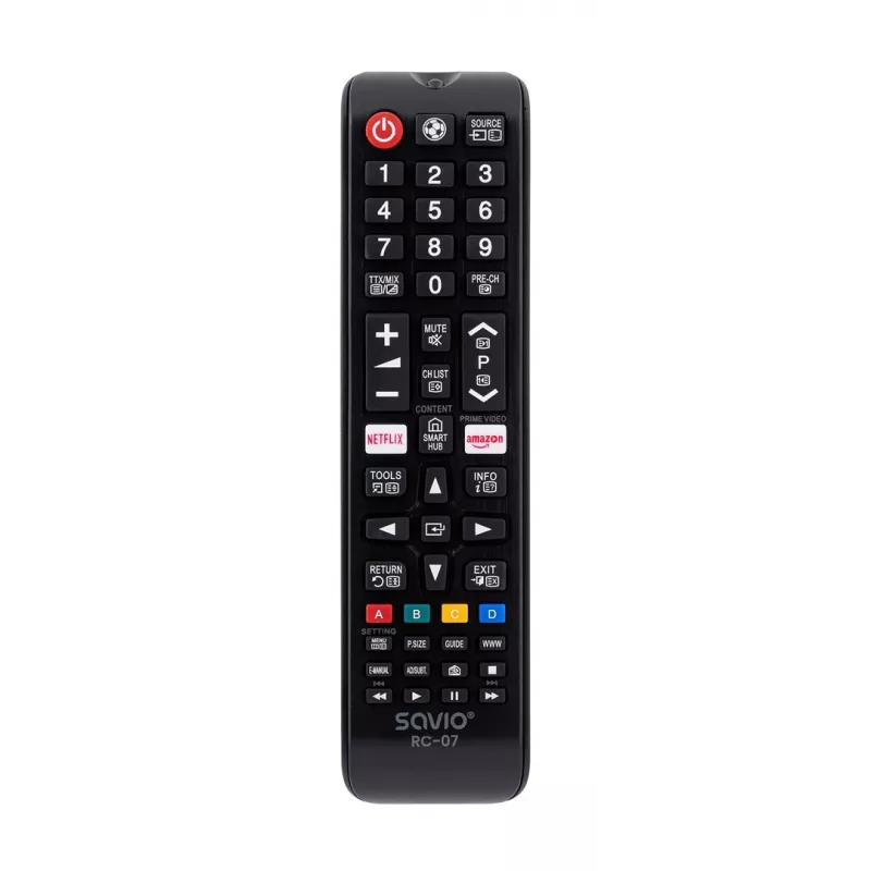 SAVIO nuotolinio valdymo pultas RC-07 Samsung TV, IR belaidis, juodas, mygtukinis