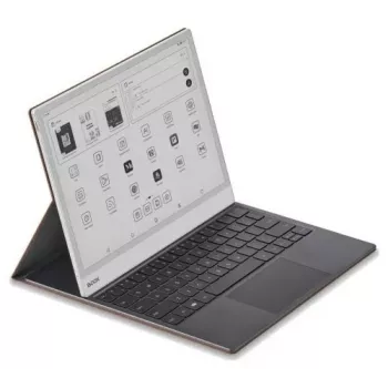 Klaviatūrinis dėklas Onyx Boox Note Max ir Tab X C rudas - apsauginis aplankalas su integruota klaviatūra
