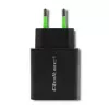 Maitinimo adapteris Qoltec 51713, 18 W, USB Type-C, juodas