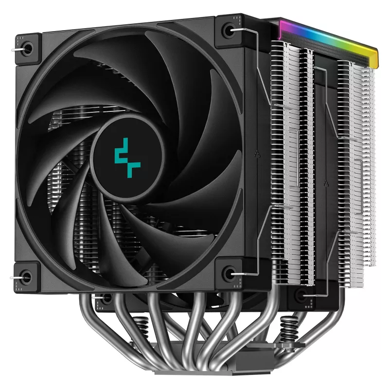 Oro aušintuvas procesoriui DeepCool AK620 Digital SE, dviejų bokštų, 6x Ø6 mm šilumos vamzdeliai, 2x 120 mm PWM ventiliatoriai, RGB, aukštis 161 mm