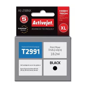 Activejet AE-29BNX kasetė (Epson 29XL T2991 pakaitalas; Supreme; 18 ml; juoda)