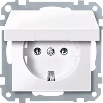 Kištukinis lizdas merten MEG2311-0319 CEE 7/3 baltas, termoplastikas, 250 V 16 A