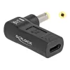 DeLOCK adapteris USB Type-C moteriškas į HP 4,8 x 1,7 mm vyriškas 90° kampu