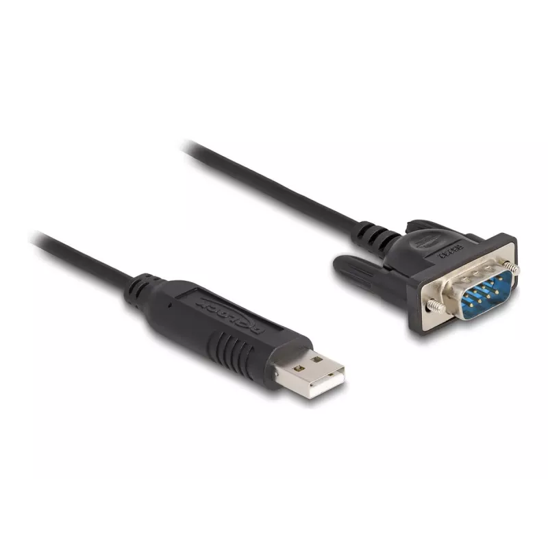 DeLOCK USB 2.0 į RS-232 adapteris 50 cm FTDI Juodas