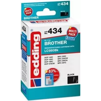 Rašalo kasetė Edding EDD-434 2 vnt. Suderinama Juoda 14 ml